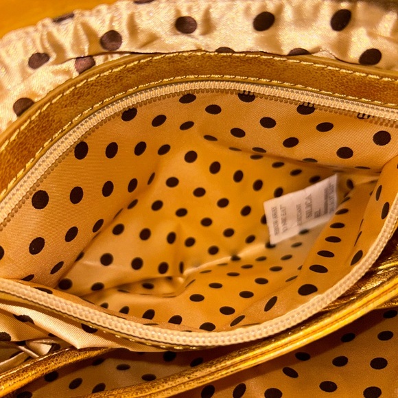 Euc melie bianco gold snake print design crossbody clutch - Picture 7 of 12